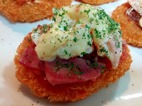 スモークタンとポテトサラダのおやつコロッケ